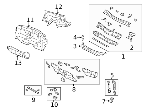 Cowl for 2012 Chrysler 200 #0