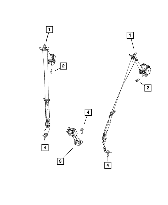 1GP44HL1AA - Restraints: Two Buckles Seat Belt for Mopar Image image