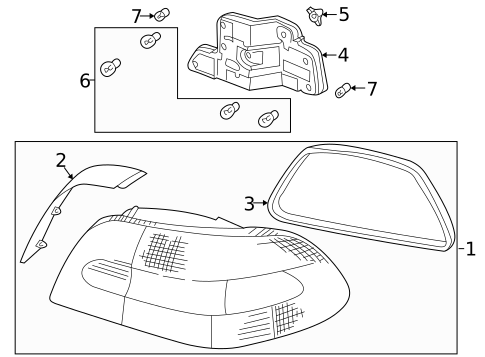 Tail Lamps for 2001 Volvo C70 #0