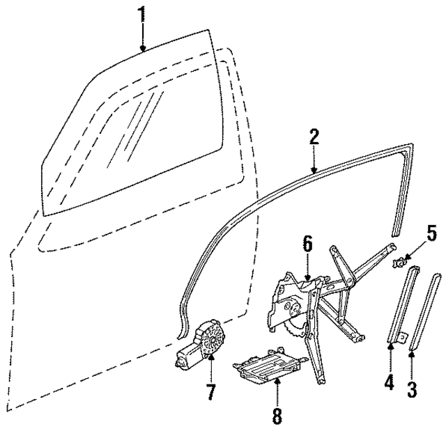 51328189609 - Body: Glass for BMW Image