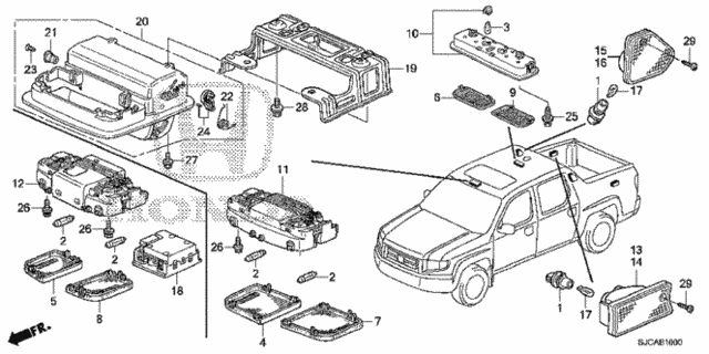 Interior Light for 2014 Honda Ridgeline #0