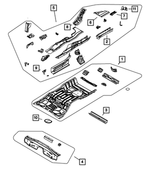 5155423AA - Body Sheet Metal Except Doors: Bumper Support, Left for Mopar Image