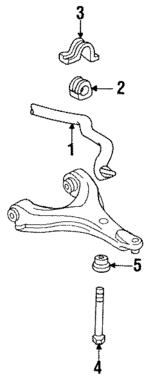 14081408 - Suspension: Stabilizer Bar for Buick: Electra, LeSabre, Park Avenue | Cadillac: 60 Special, Brougham, DeVille, Fleetwood | Oldsmobile: 88, 98, Delta 88, LSS, Regency | Pontiac: Bonneville, Fiero Image