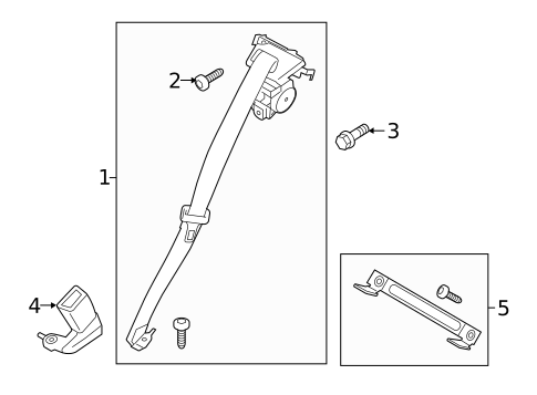 Rear Seat Belts for 2017 Ford Mustang #0