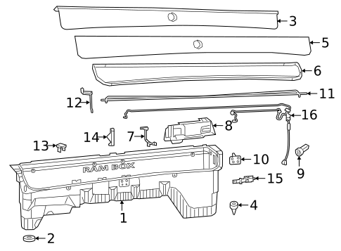 Storage Compartment for 2021 Ram 2500 #0