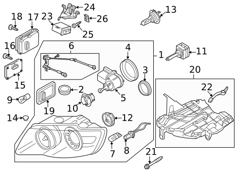 Bulbs - Chassis for 2010 Volkswagen Touareg #2