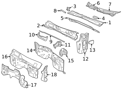 Cowl for 2005 Mercury Mountaineer #0