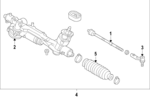 8Y1423053D - Steering: Steering Gear for Audi Image
