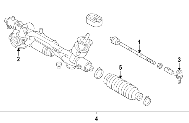 8Y1423053D - Steering: Steering Gear for Audi Image