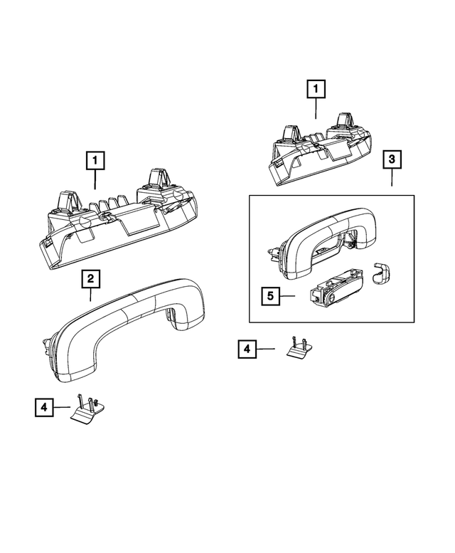 5057758AF - Interior Trim: Grab Handle Bracket for Mopar Image