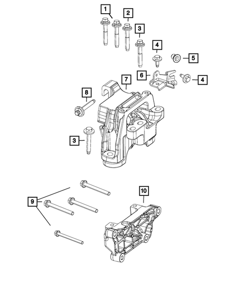 Engine Mounting for 2019 Jeep Cherokee #2