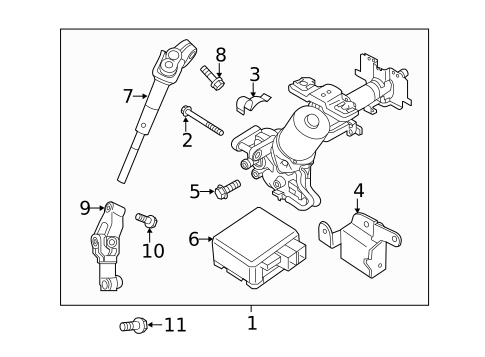 Steering Column Assembly for 2018 Nissan Versa Note #0