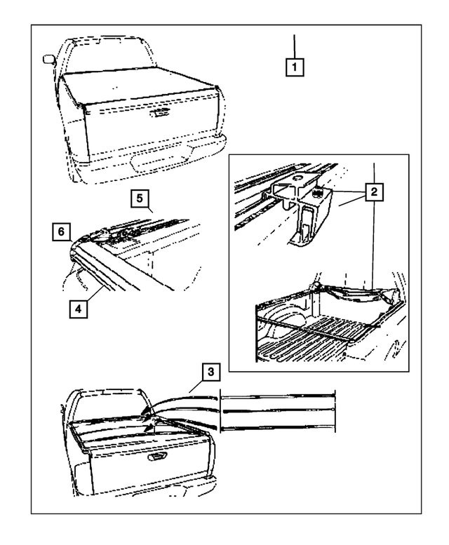 68072093AA - Mopar Accessories - Component Parts: Tonneau - Soft Hardware Kit for Mopar Image