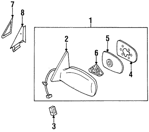 Outside Mirrors for 1998 Nissan 200SX #0