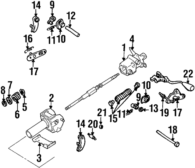 4582722030 - Steering: Steering Column Tilt Adjuster for Lexus Image