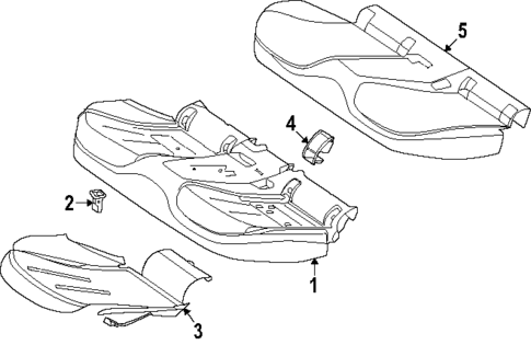 Rear Seat Components for 2024 Mercedes-Benz E450 #4