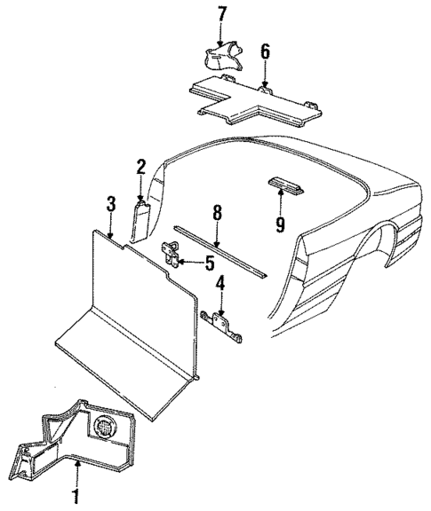 Interior Trim for 1993 Cadillac Allante #1
