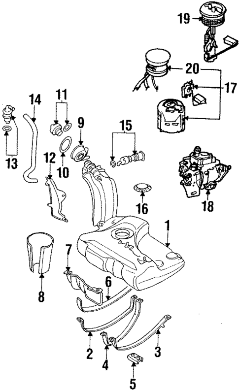Gas Fuel Supply for 1997 Volkswagen Golf #0