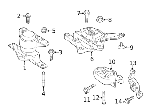 Engine & Trans Mounting for 2014 Ford C-Max #0