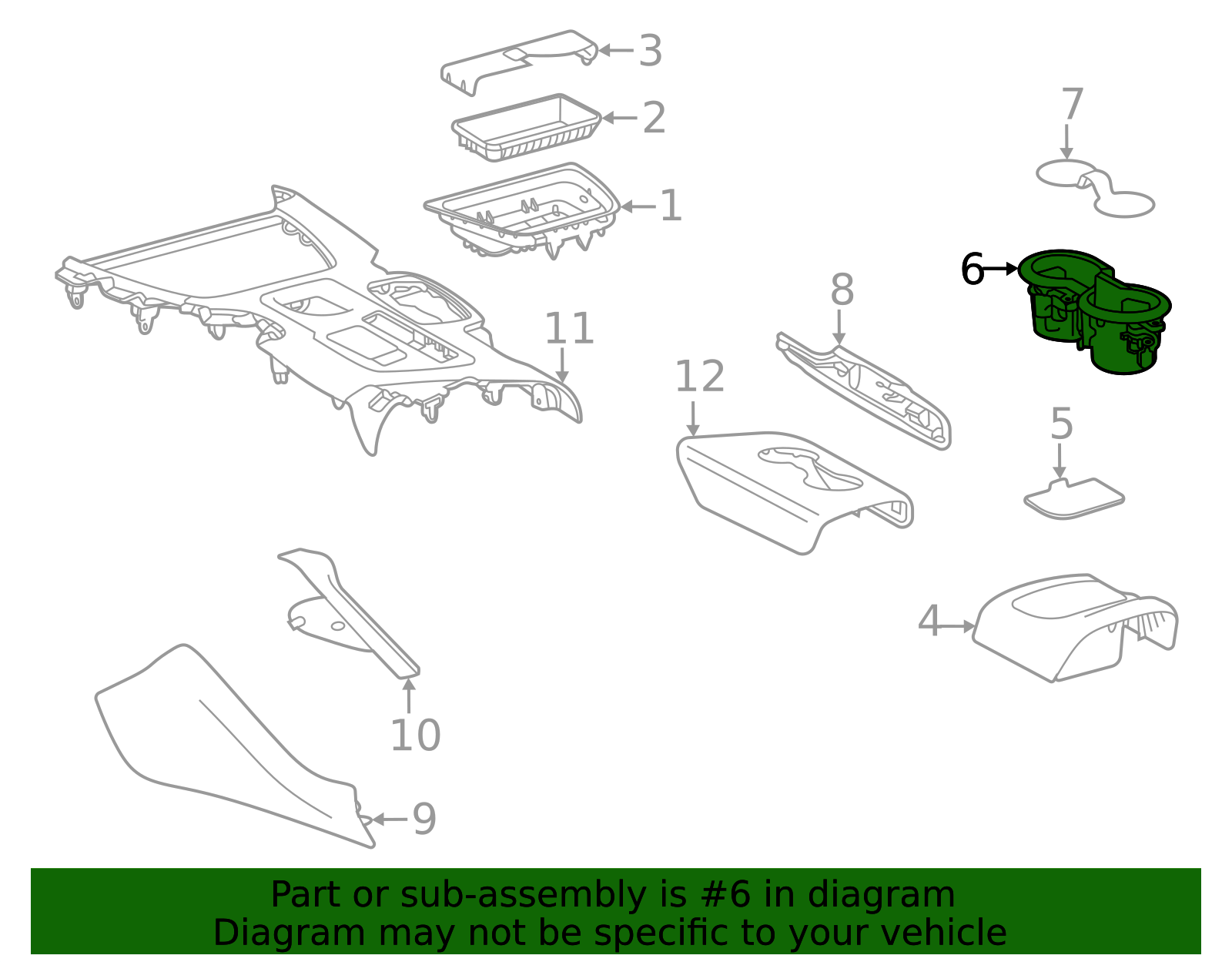 Genuine Official Toyota Cup Holder part# 55620-WAA01 for 2020-2026