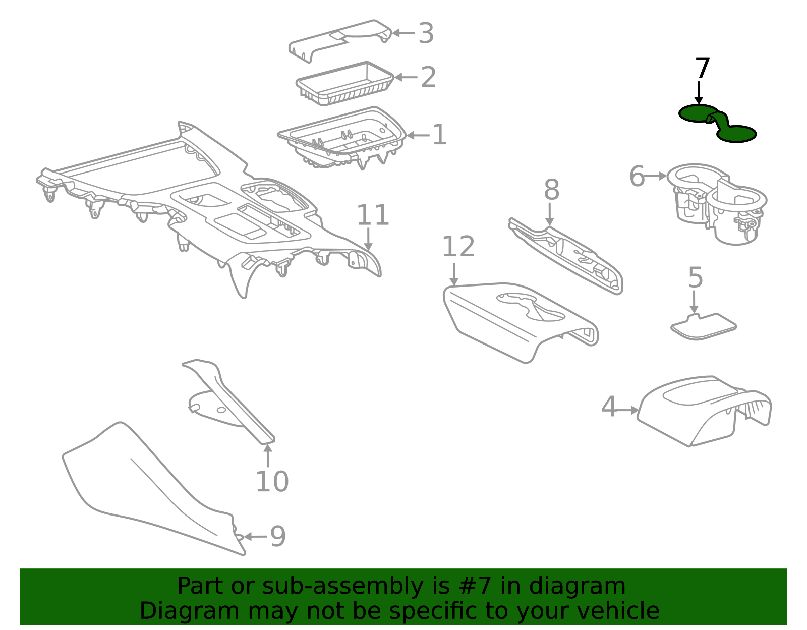 Genuine Toyota Supra Cup Holder Insert Center Console Box 58917