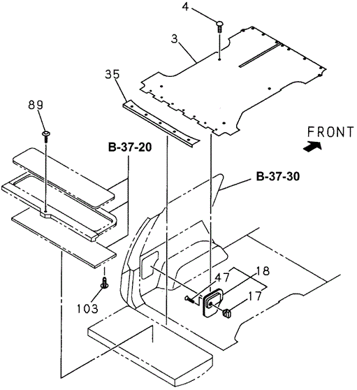 Trunk Room Floor Mat for 1997 Honda Passport #0