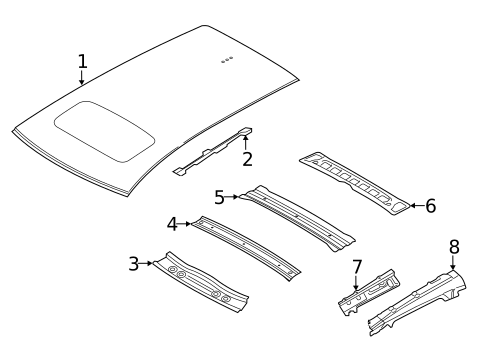 Roof & Components for 2016 Volvo V60 #0