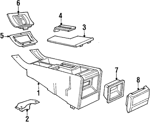 Console for 1986 Saab 9000 #0