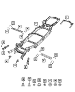 68670132AA - : Control Arm Crossmember for Mopar Image