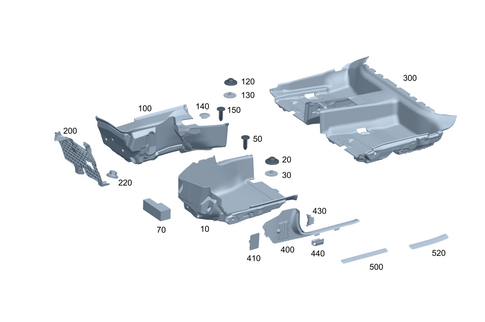Floor Covering, Entrance Trim and Footrest in Driver Compartment for 2024 Mercedes-Benz E350 #0