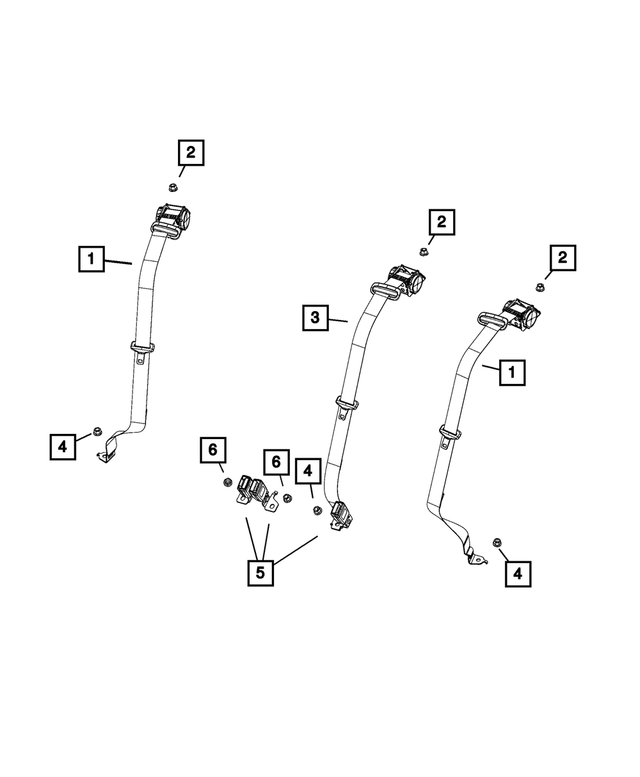 « 1VA701L2AF – Restraints : Rétract Ceint Secur, Extérieur, Droit Ou Gauche pour Mopar Image »