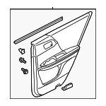 83700T2FA21ZC - : 2013 Honda Accord - Lining Assembly R Rear Door *NH167L* (Graphite Black) for Honda: Accord Image