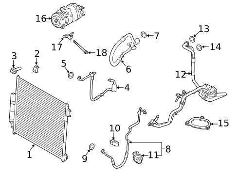 Rear AC Lines for 2022 Land Rover Range Rover Sport #1