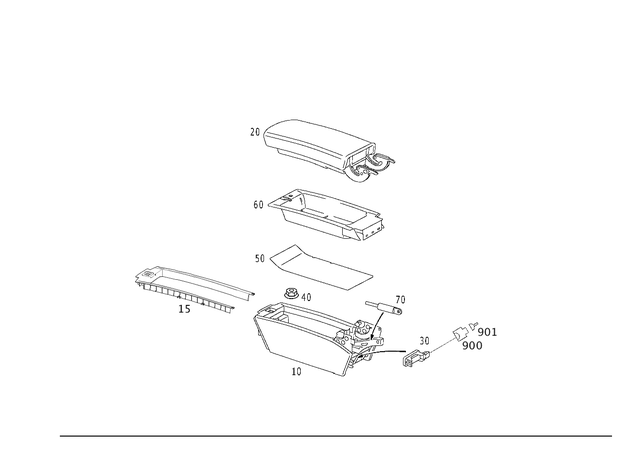 2306807950 - Panelling: Housing, Center Console for Mercedes-Benz: SL500, SL55 AMG, SL550, SL600, SL63 AMG, SL65 AMG Image image