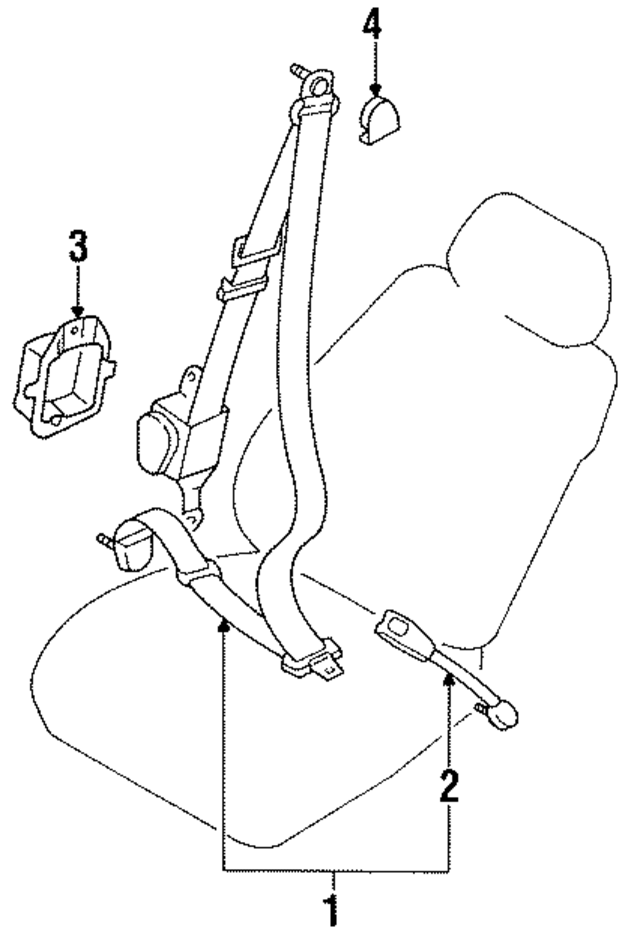 8684069A00 - : Seat Belt Assembly for Nissan Image