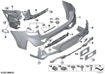 51125A40FE0 - : Bumper Trim Panel, Rear, Top for BMW Image