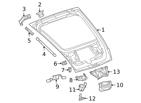 Trunk for 2008 Chrysler Crossfire #1