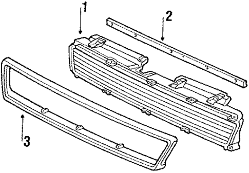 Grille & Components for 1986 Acura Legend #0