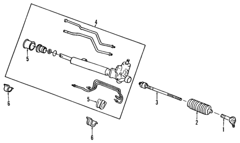 Steering Gear & Linkage for 2005 Suzuki Aerio #1