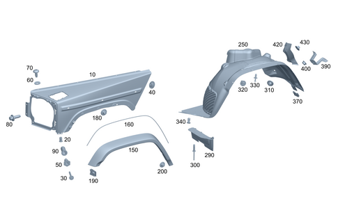 Front Fender/Wheel Well Cover for 2025 Mercedes-Benz G580 #0