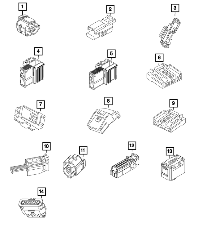 68601205AA - Electrical: Electrical Connector for Mopar Image