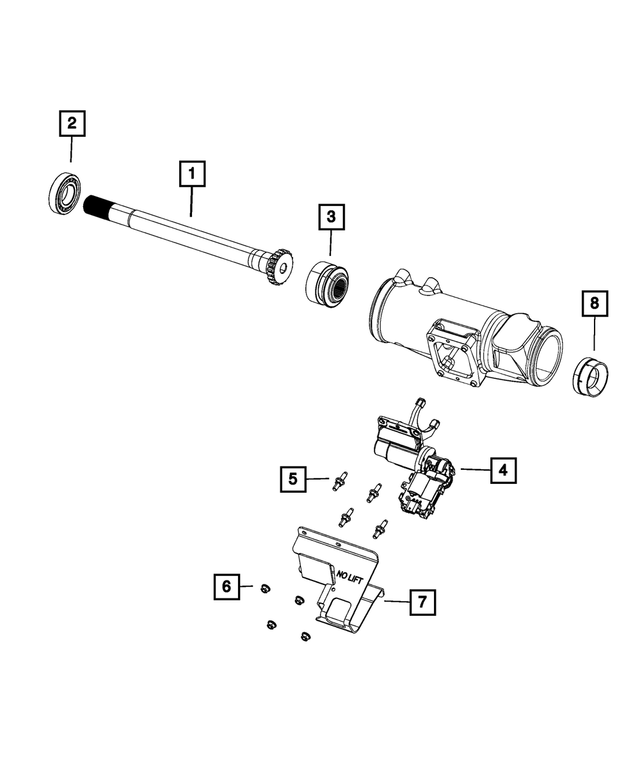 68644042AA - Differential and Drive Line: Axle Intermediate Shaft for Mopar Image