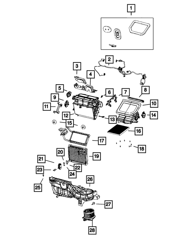 68541152AA - Air Conditioners and Heaters: Distribution Housing for Mopar Image image