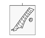 622200C050E0 - Body: Windshield Pillar Trim for Toyota Image image