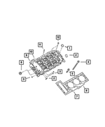 4792108AB - 2.7L Gas; Engine: Core With Vent Plug, Left Cylinder Head for Chrysler: 300, Concorde, Sebring | Dodge: Avenger, Charger, Intrepid, Journey, Magnum, Stratus Image