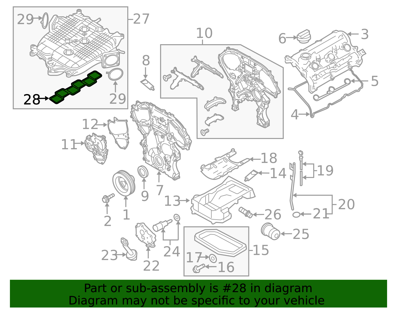 14032-JK21A - Intake Manifold Gasket Official Nissan Parts Store