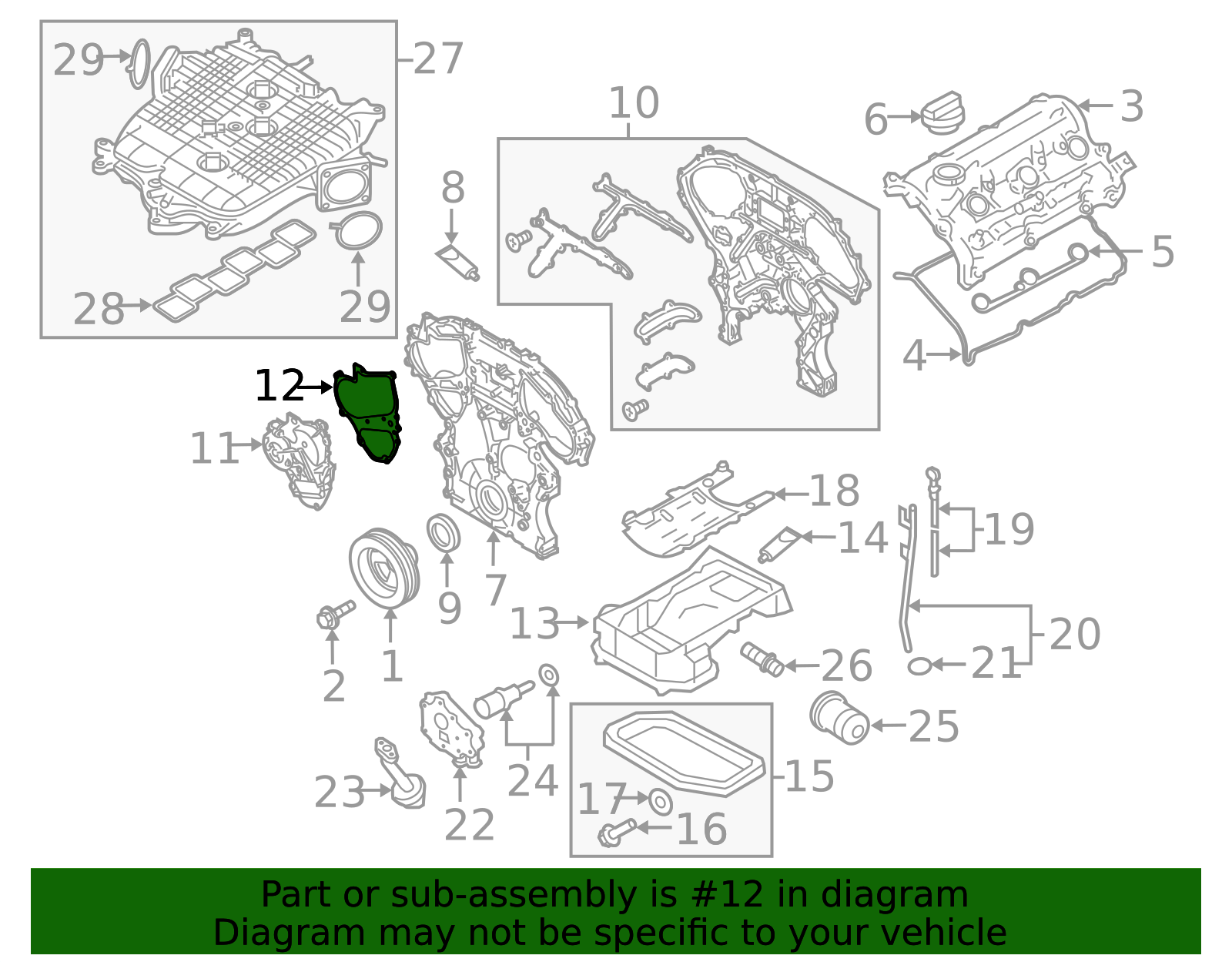 2014-2024 Nissan Cover Gasket 23797-9N00B | Nissan Parts Plus