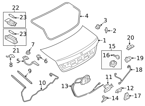 Lid & Components for 2012 BMW 740Li #1