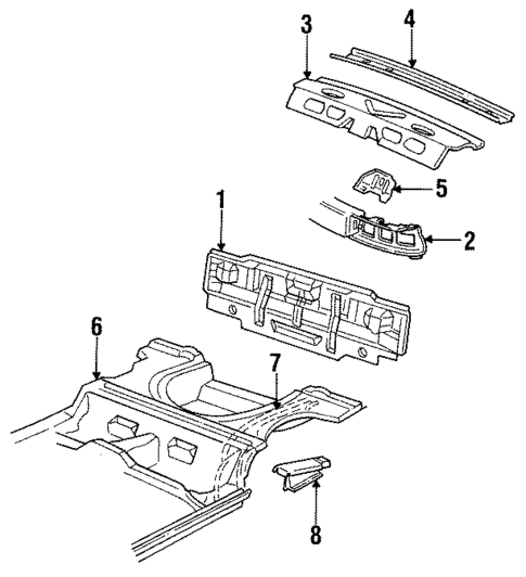 Rear Body for 1991 Pontiac Sunbird #1
