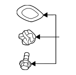 86769K0010 - Electrical: Antenna Mount Kit for Toyota Image